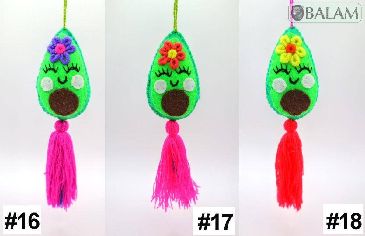 Mexican Cactus Pom Pom tassel, Avocado ornament, Cactus Ornament, Mexican Felt Pom Pom, Tassel. - Image 7