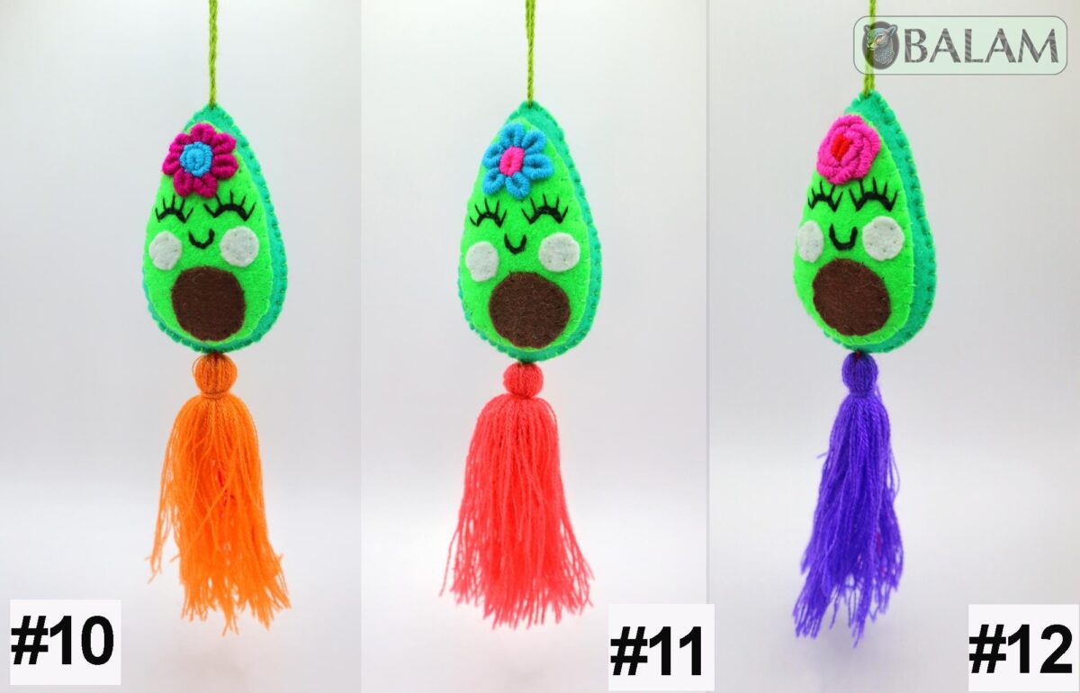 Mexican Cactus Pom Pom tassel, Avocado ornament, Cactus Ornament, Mexican Felt Pom Pom, Tassel. - Image 5