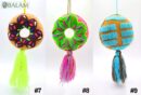 Mexican Concha Pom Pom tassel, Donuts ornament, Donas Ornament, Mexican Felt Pom Pom, Conchas y donas.