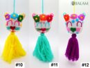 Mexican Cat Pom Pom tassel, Unicorn ornament, Cat Ornament, Unicorn tassel, Mexican Felt Pom Pom, Tassel.