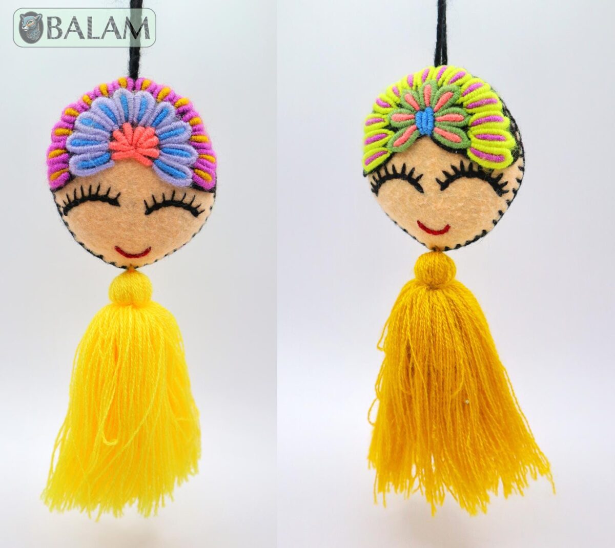 Mexican Cat Pom Pom tassel, Unicorn ornament, Cat Ornament, Unicorn tassel, Mexican Felt Pom Pom, Tassel.