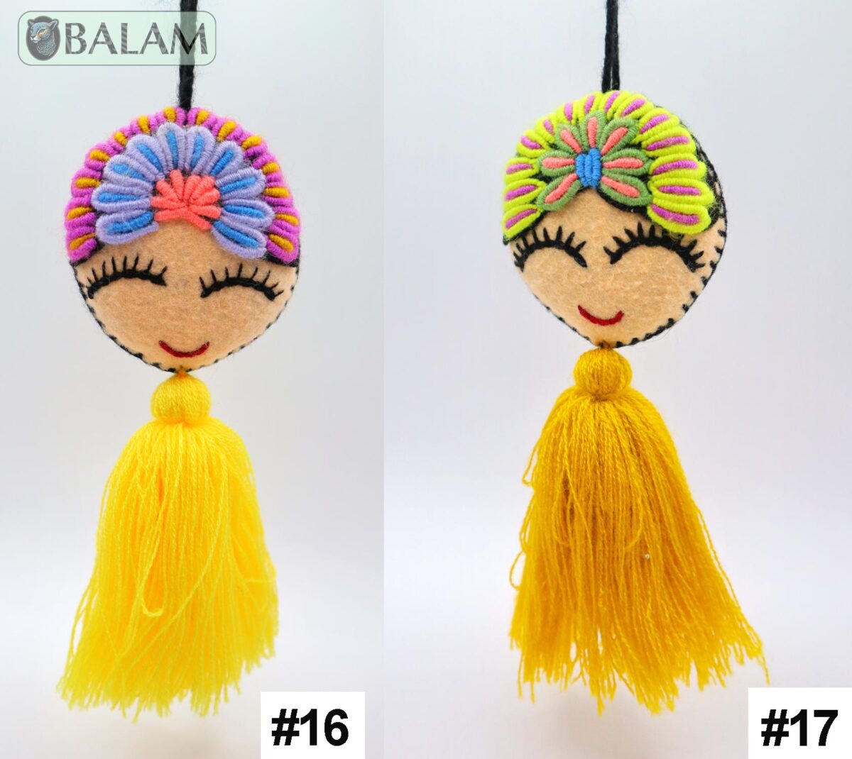 Mexican Cat Pom Pom tassel, Unicorn ornament, Cat Ornament, Unicorn tassel, Mexican Felt Pom Pom, Tassel. - Image 3