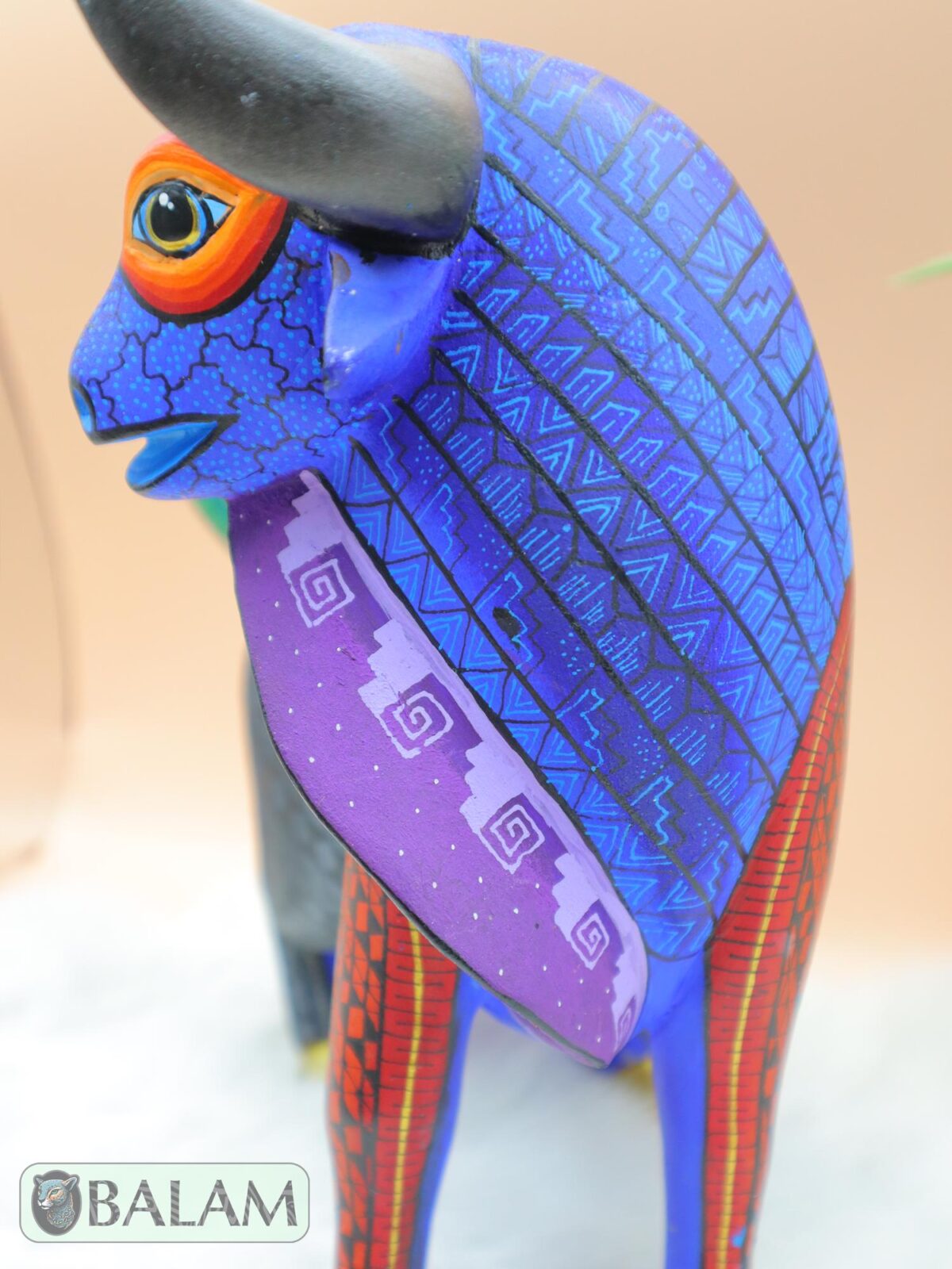 Bull alebrije, Alebrije from Oaxaca, alebrije, Copal wood sculpture, Wood Art, Alebrije art, Toro Alebrije. - Image 8