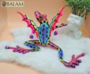 Amazing frog with butterfly wings alebrije, huge frog alebrije, frog with wings, Oaxaca alebrije art, frog Alebrije.