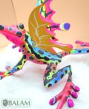 Amazing frog with butterfly wings alebrije, huge frog alebrije, frog with wings, Oaxaca alebrije art, frog Alebrije.