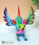 Playful Doggy, Playful Dante, Xoloitzcuintle Alebrije, Wood copal sculpture, Dog Alebrije, Dog with wings, Cute puppy, Alebrije Oaxaca art