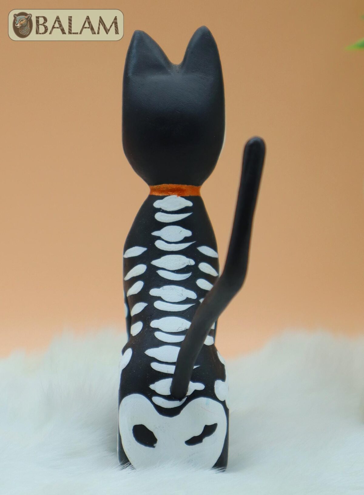 Gatito alebrije, Unique cat, Skeleton alebrije, Alebrije from Oaxaca, Cat skeleton, Copal wood sculpture, Dia de los Muertos collection. - Image 6