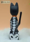 Gatito alebrije, Unique cat, Skeleton alebrije, Alebrije from Oaxaca, Cat skeleton, Copal wood sculpture, Dia de los Muertos collection.