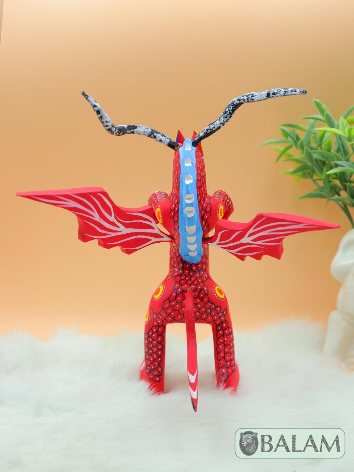Dragon alebrije, Alebrije from Oaxaca, alebrije, Copal wood sculpture, Wood Art, Alebrije art, Dragon, snake with wings, magical creature. - Image 4