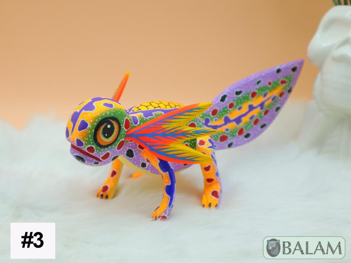 Alebrije from Oaxaca, alebrije, Copal wood sculpture, Wood Art, Alebrije art, Axolotl alebrije, Ajolote, Salamander, Cute axolotl alebrije - Image 2