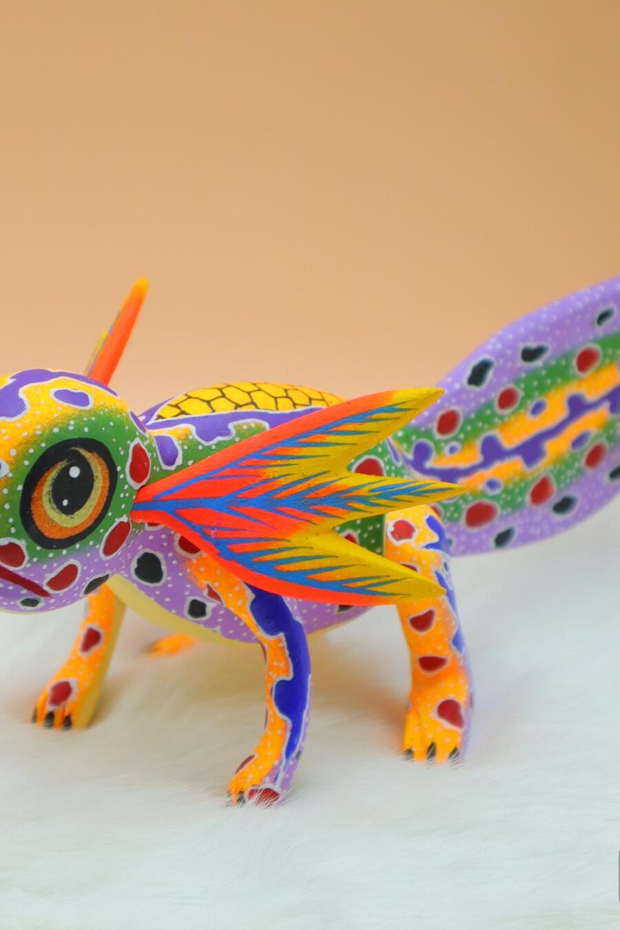 Alebrije from Oaxaca, alebrije, Copal wood sculpture, Wood Art, Alebrije art, Axolotl alebrije, Ajolote, Salamander, Cute axolotl alebrije
