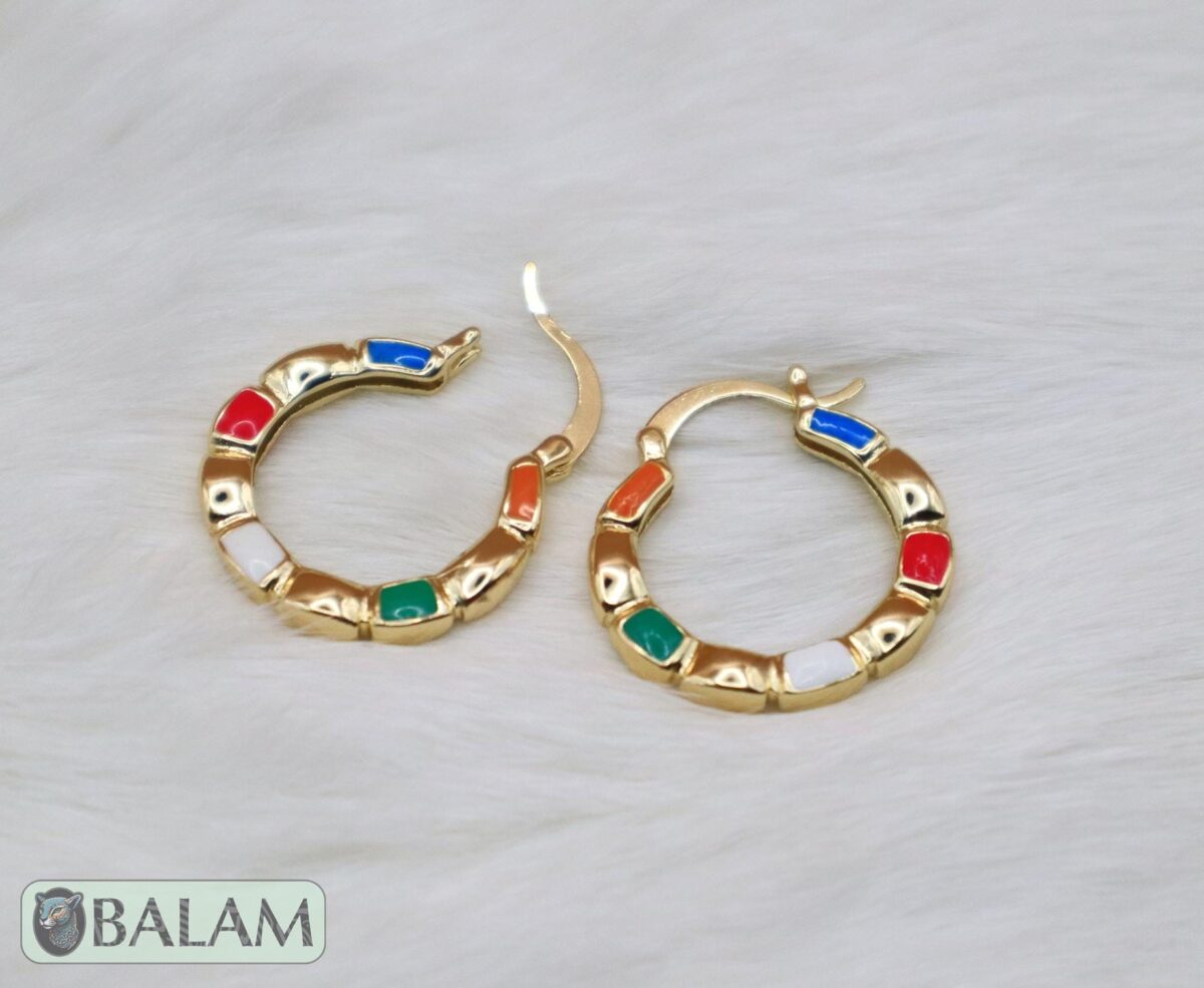 Gold plated earrings, Hoop earrings, Gold plated hoop earrings.