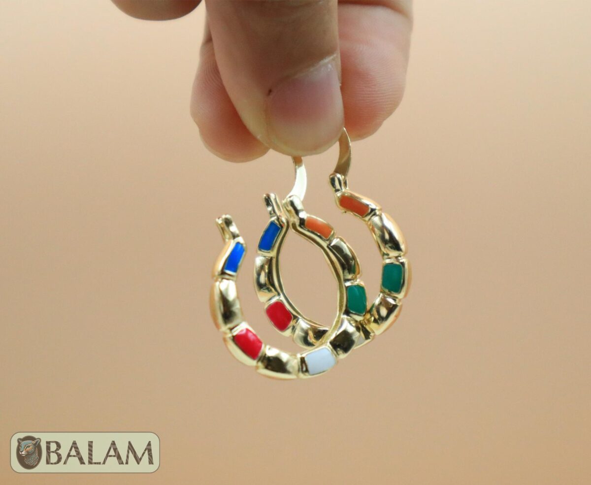 Gold plated earrings, Hoop earrings, Gold plated hoop earrings. - Image 3