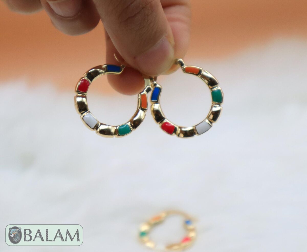 Gold plated earrings, Hoop earrings, Gold plated hoop earrings. - Image 5