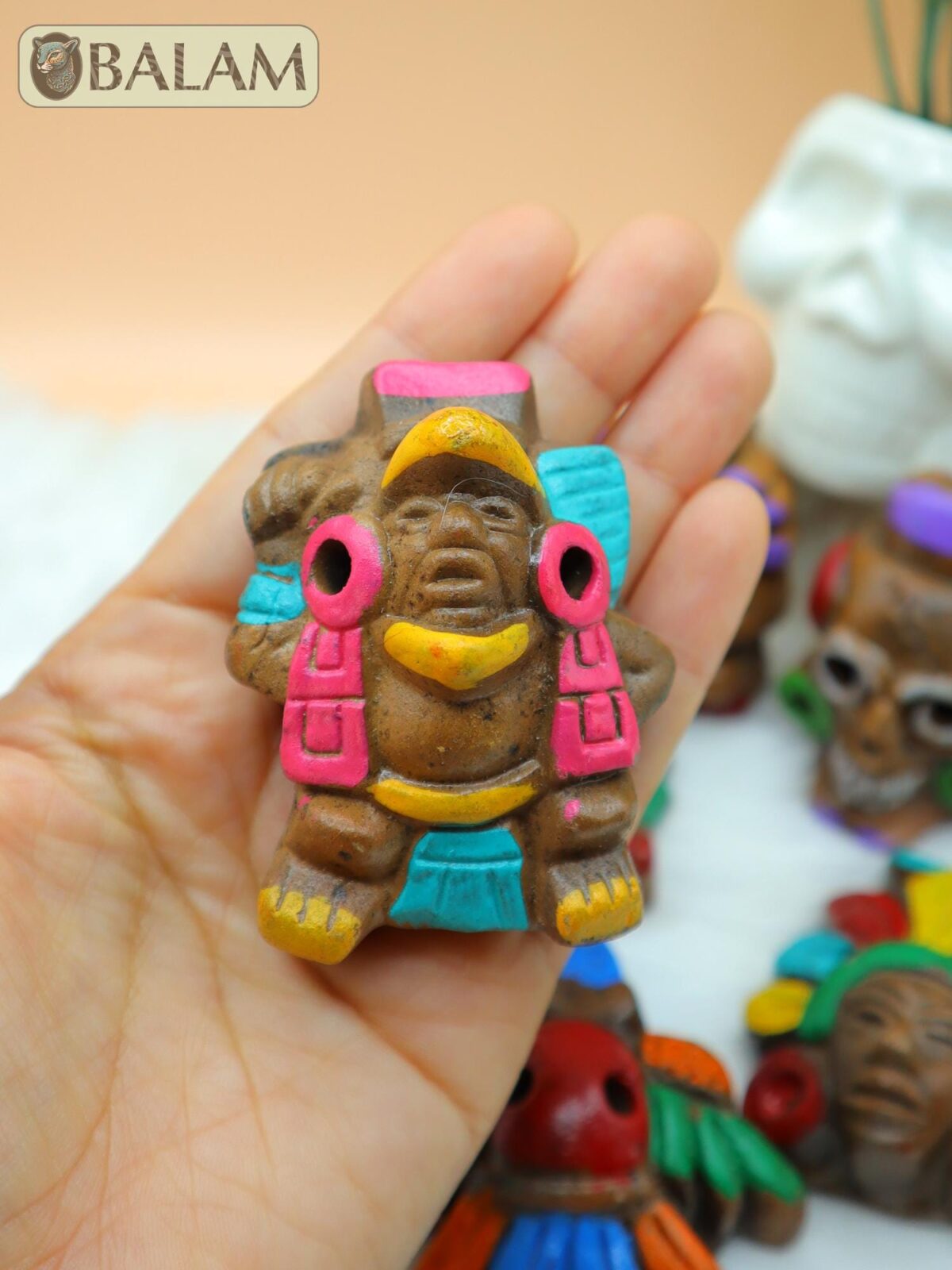 Aztec Whistle, Bird whistle, Silbato de barro, Mayan whistle. Clay Whistle. read description - Image 5