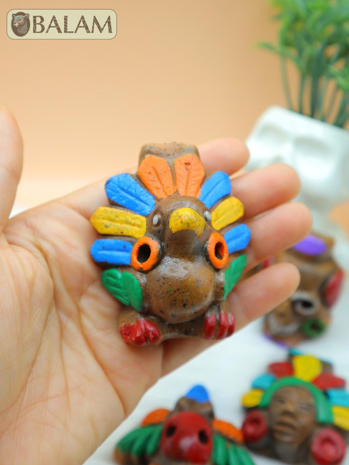 Aztec Whistle, Bird whistle, Silbato de barro, Mayan whistle. Clay Whistle. read description - Image 7