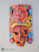 Mayan duality Mask, Cedar wooden duality mask, Duality mask, Eclipse mask, Sun and moon, Mayan duality mask. 15 inches
