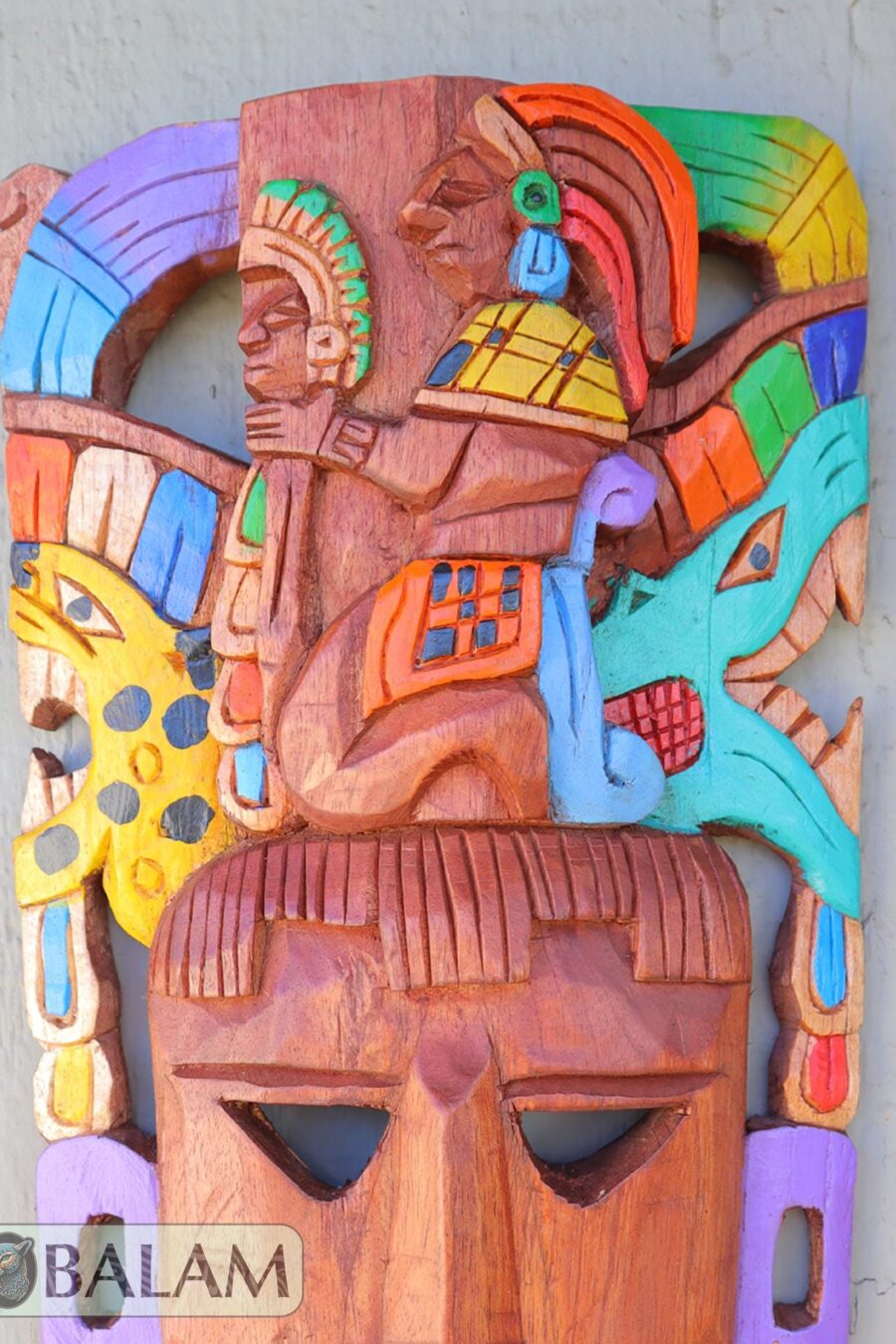 Mayan sacrifice Mask, Cedar wooden sacrifice mask, sacrifice to the gods mask, Kukulcan mask, jaguar warrior, Offering to the god. 15 inches