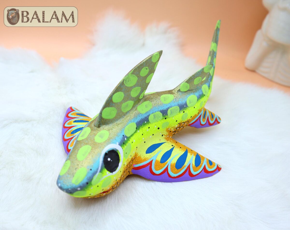 Tiburon alebrije, Shark alebrije, Alebrije from Oaxaca, Copal wood sculpture, Alebrije art, Shark sculpture, tiburon alebrije, amazing shark - Image 2