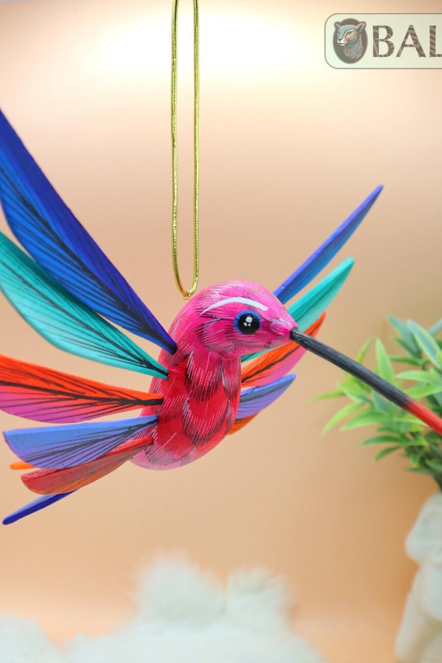 Hummingbird Alebrije, Hummingbird ornament, Wood copal sculpture, hummingbird, bird alebrije, Colibri alebrije, Big hummingbird alebrije.