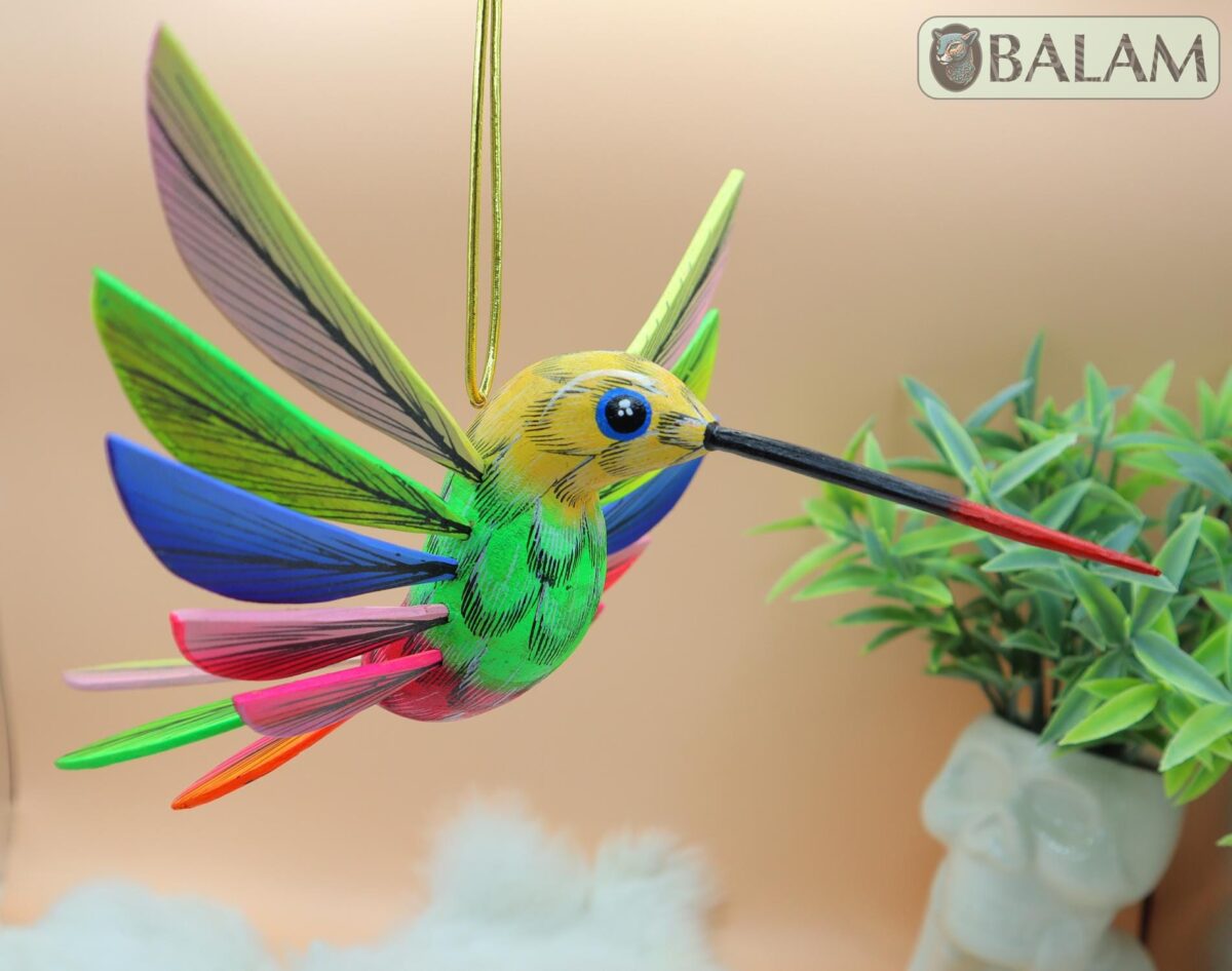 Hummingbird Alebrije, Hummingbird ornament, Wood copal sculpture, hummingbird, bird alebrije, Colibri alebrije, Big hummingbird alebrije.