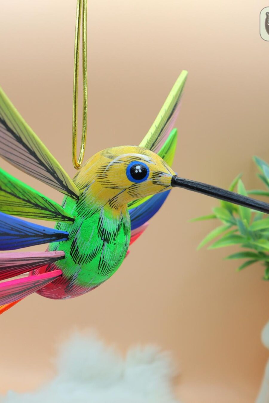 Hummingbird Alebrije, Hummingbird ornament, Wood copal sculpture, hummingbird, bird alebrije, Colibri alebrije, Big hummingbird alebrije.