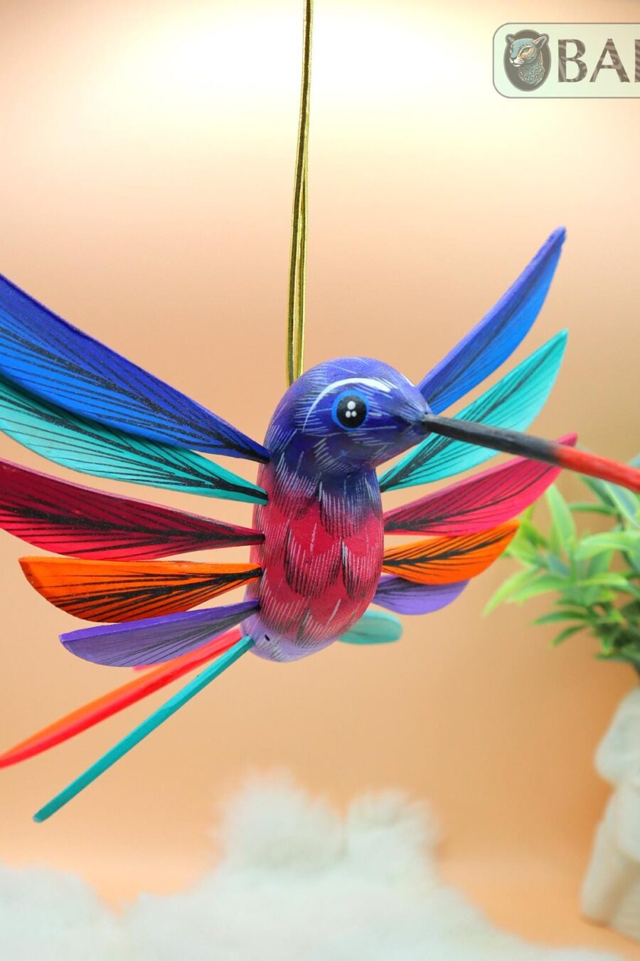 Hummingbird Alebrije, Hummingbird ornament, Wood copal sculpture, hummingbird, bird alebrije, Colibri alebrije, Big hummingbird alebrije.
