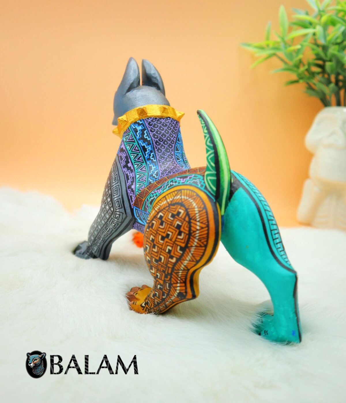 Dog alebrije, Alebrije from Oaxaca, alebrije, Copal wood sculpture, Wood Art, Alebrije art Doggy alebrije - Image 5