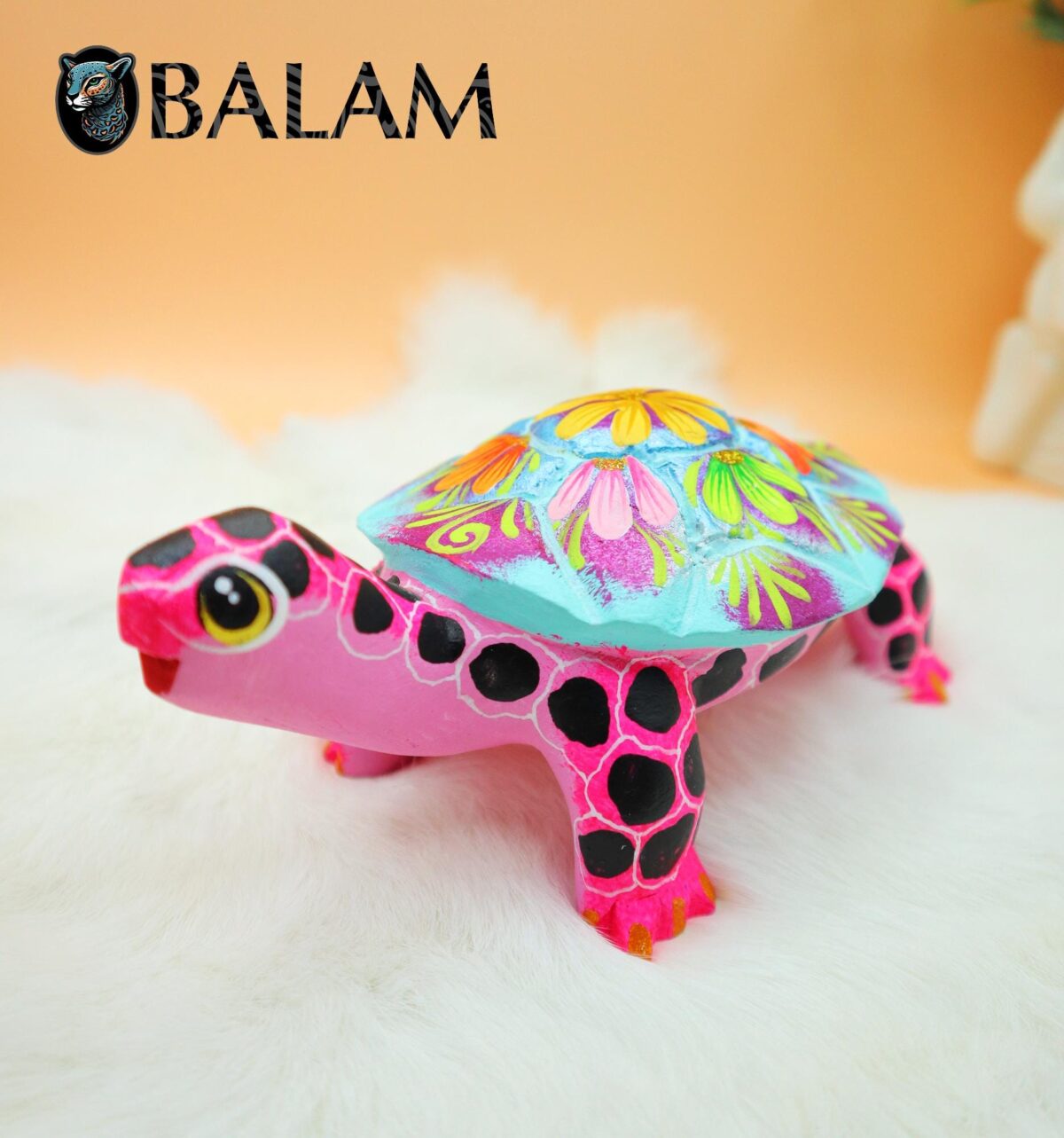Turtle, tortoise alebrije, Tortuga alebrije, Tortoise Alebrije from Oaxaca, animal alebrije, Copal wood sculpture, Wood Art, Alebrije art - Image 5