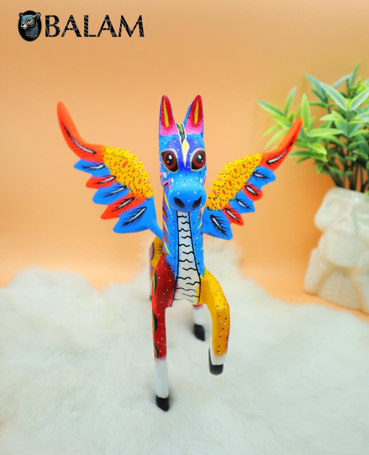 Amazing Pegasus, Pegasus alebrije, pegaso, caballo, Horse alebrije, Alebrije from Oaxaca, alebrije, Wooden alebrije, Pegasus art. - Image 3