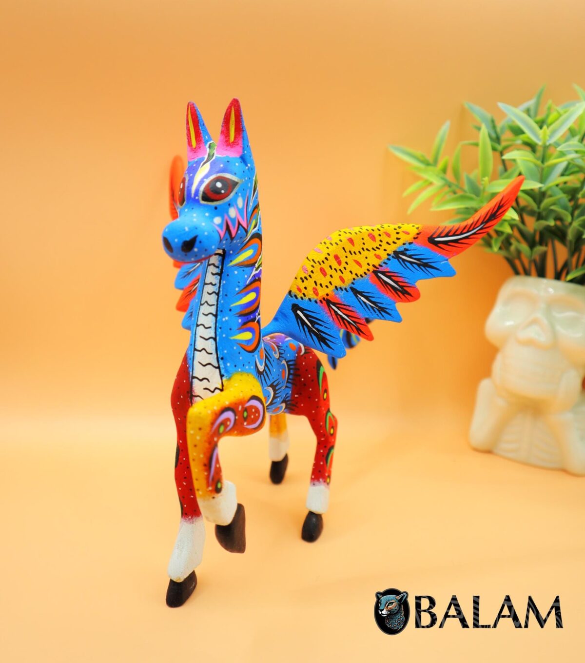 Amazing Pegasus, Pegasus alebrije, pegaso, caballo, Horse alebrije, Alebrije from Oaxaca, alebrije, Wooden alebrije, Pegasus art. - Image 5