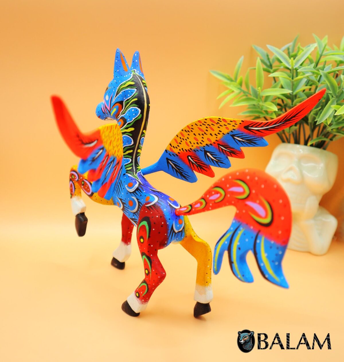 Amazing Pegasus, Pegasus alebrije, pegaso, caballo, Horse alebrije, Alebrije from Oaxaca, alebrije, Wooden alebrije, Pegasus art. - Image 6