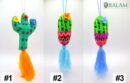 Mexican Cactus Pom Pom tassel, Avocado ornament, Cactus Ornament, Mexican Felt Pom Pom, Tassel.