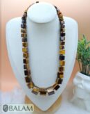 Tigers' eye necklace, The Mayan necklace, Ceremonial Necklace, tigers' eye beads.  19 inches