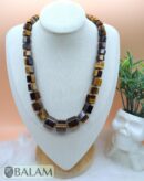 Tigers' eye necklace, The Mayan necklace, Ceremonial Necklace, tigers' eye beads.  19 inches