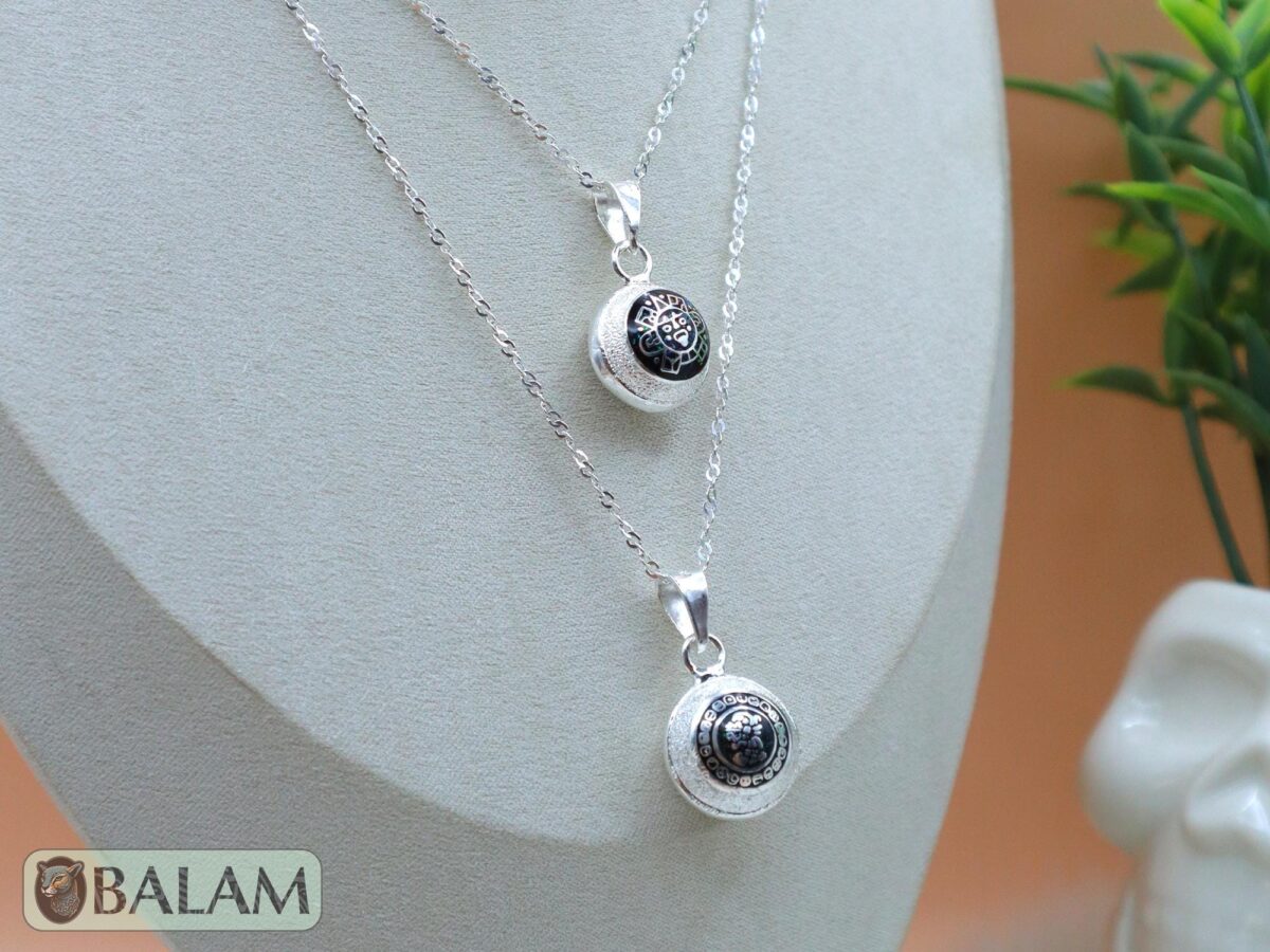 Angel Caller, Harmony ball, Chime bell pendant, 16 mm pendant (Small), 925 silver. Mayan symbols, Aztec Symbols. Read Description - Image 4