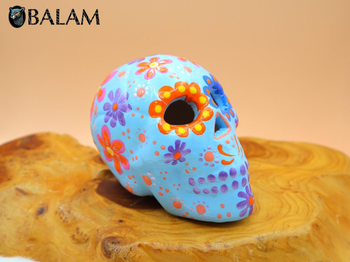 Sugar skull decor, Sugar Skull hand painted, ceramic Sugar skull, Dia de Muertos, Art skull. - Image 3