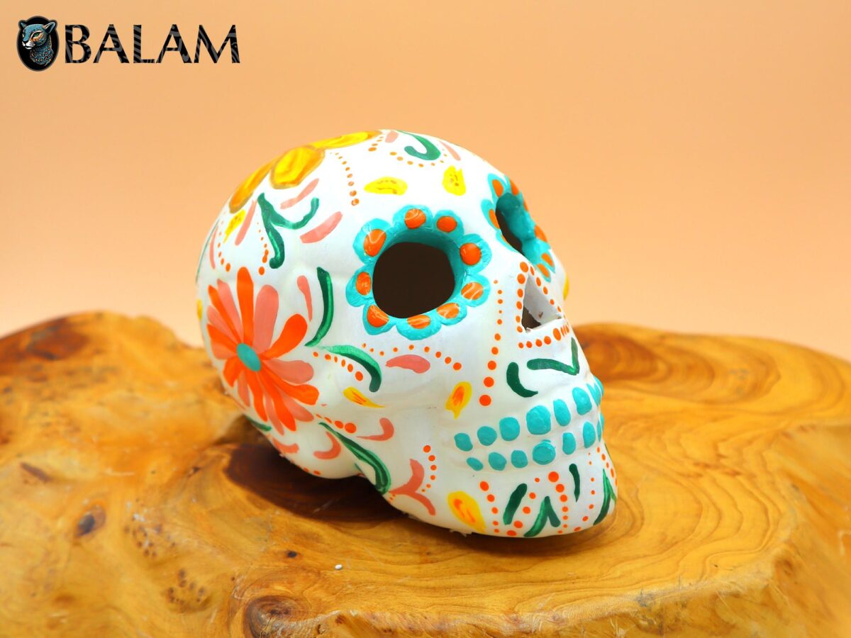 Sugar skull decor, Sugar Skull hand painted, ceramic Sugar skull, Dia de Muertos, Art skull. - Image 10