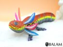 Little Ajolote alebrije, Alebrije from Oaxaca, Copal wood sculpture, Alebrije art, cute Axolotl alebrije, Salamander, Cute axolotl alebrije.