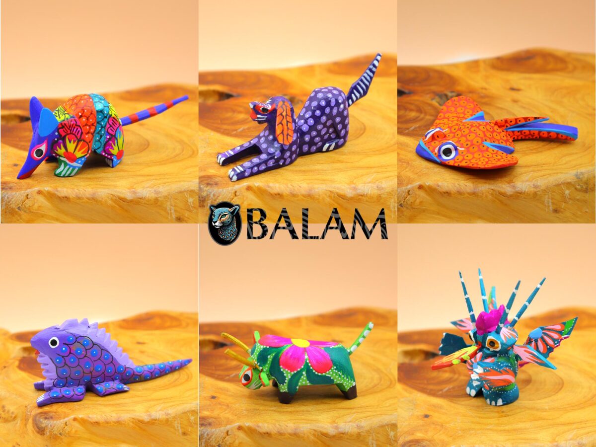 Small alebrije, mini alebrije, Buho alebrije, Doggy, Axolotl, Bunny, Bull, Stingray, snail, Cat, fish Alebrije from Oaxaca, Read description - Image 3