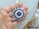 Silver Sun pendant, Mayan Calendar sun, 2 inches pendant, 925 silver. Mayan symbols. Read Description