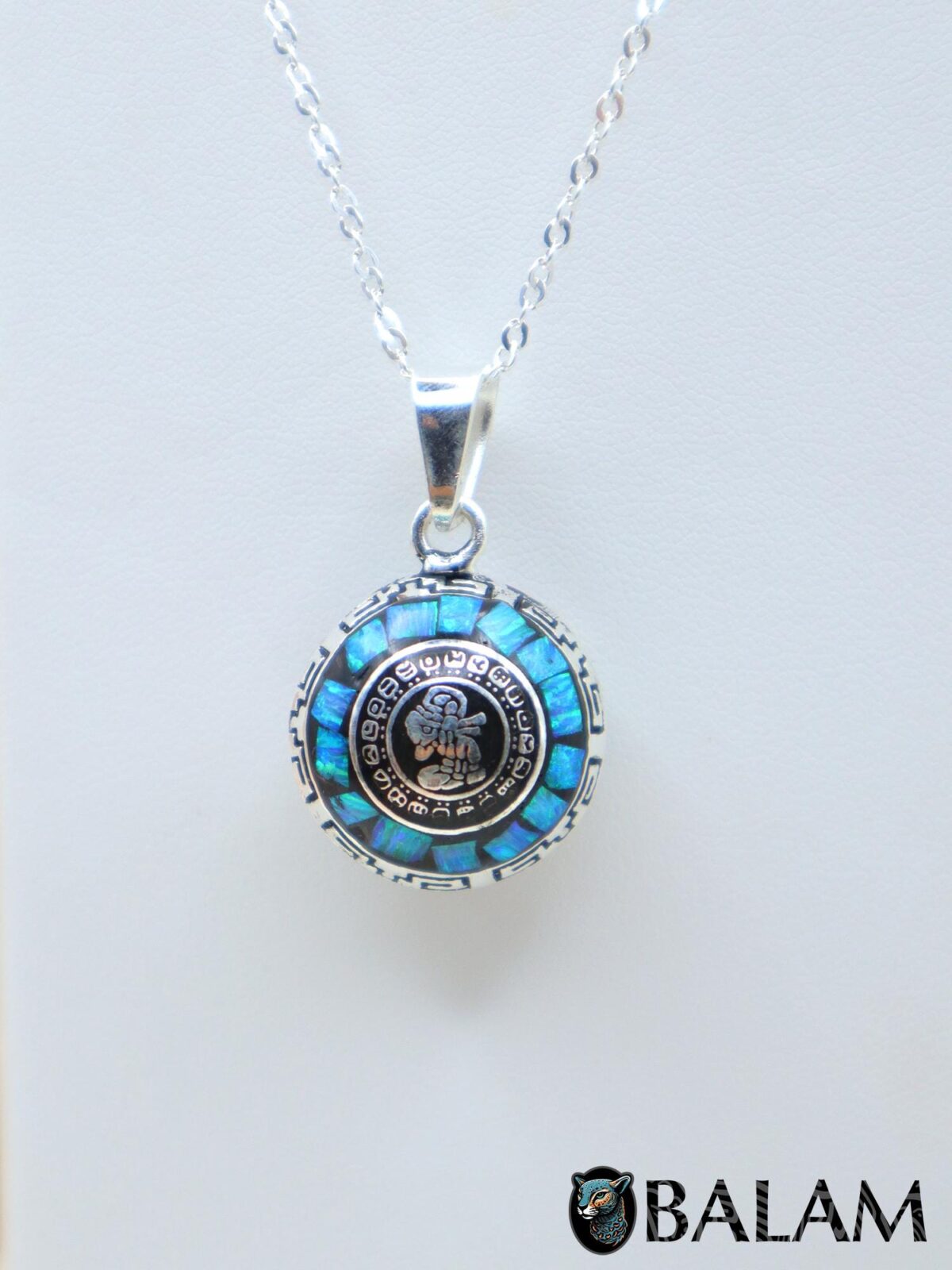 Angel Caller, Harmony ball, Chime bell pendant, 21 mm pendant (Medium), 925 silver. Mayan Aztec Calendar. Read Description