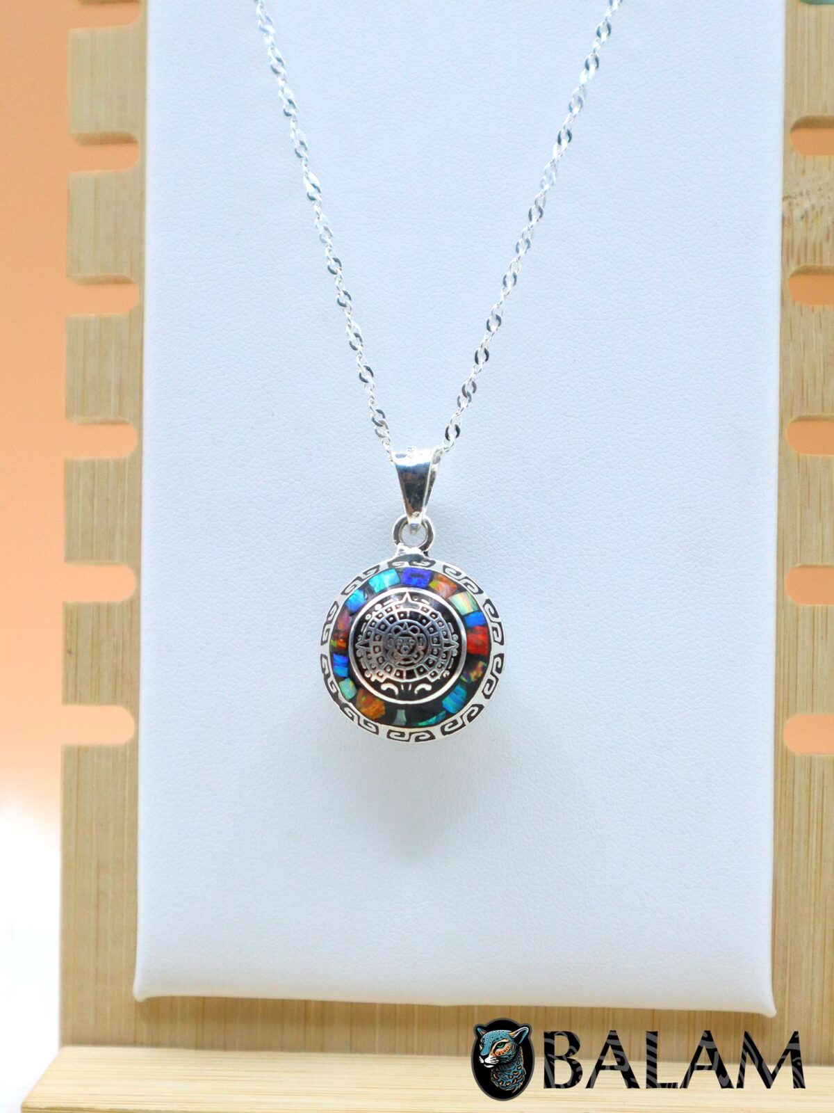 Angel Caller, Harmony ball, Chime bell pendant, 21 mm pendant (Medium), 925 silver. Mayan Aztec Calendar. Multicolor. Read Description - Image 3
