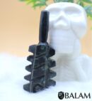 Macuahuitl pendant, Aztec weapon, green jade pendant, Ceremonial Necklace, Jade Necklace. Aztec god. Read Description