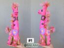 Giraffe stuffed animal, Colorful Mexican handmade plushies, stuffed natural felt animals, Mexican toys, Giraffe Plushies. 16'' tall