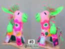 Donkey stuffed animal, Lion stuffed animal, Colorful Mexican handmade plushies, stuffed natural felt animal, Donkey Plushies. 10 - 12'' tall