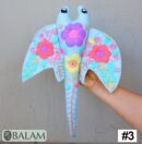 Stingray stuffed animal, Stingray Plush, Colorful Mexican handmade plushies, stuffed natural felt animal. 15'' long