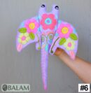 Stingray stuffed animal, Stingray Plush, Colorful Mexican handmade plushies, stuffed natural felt animal. 15'' long
