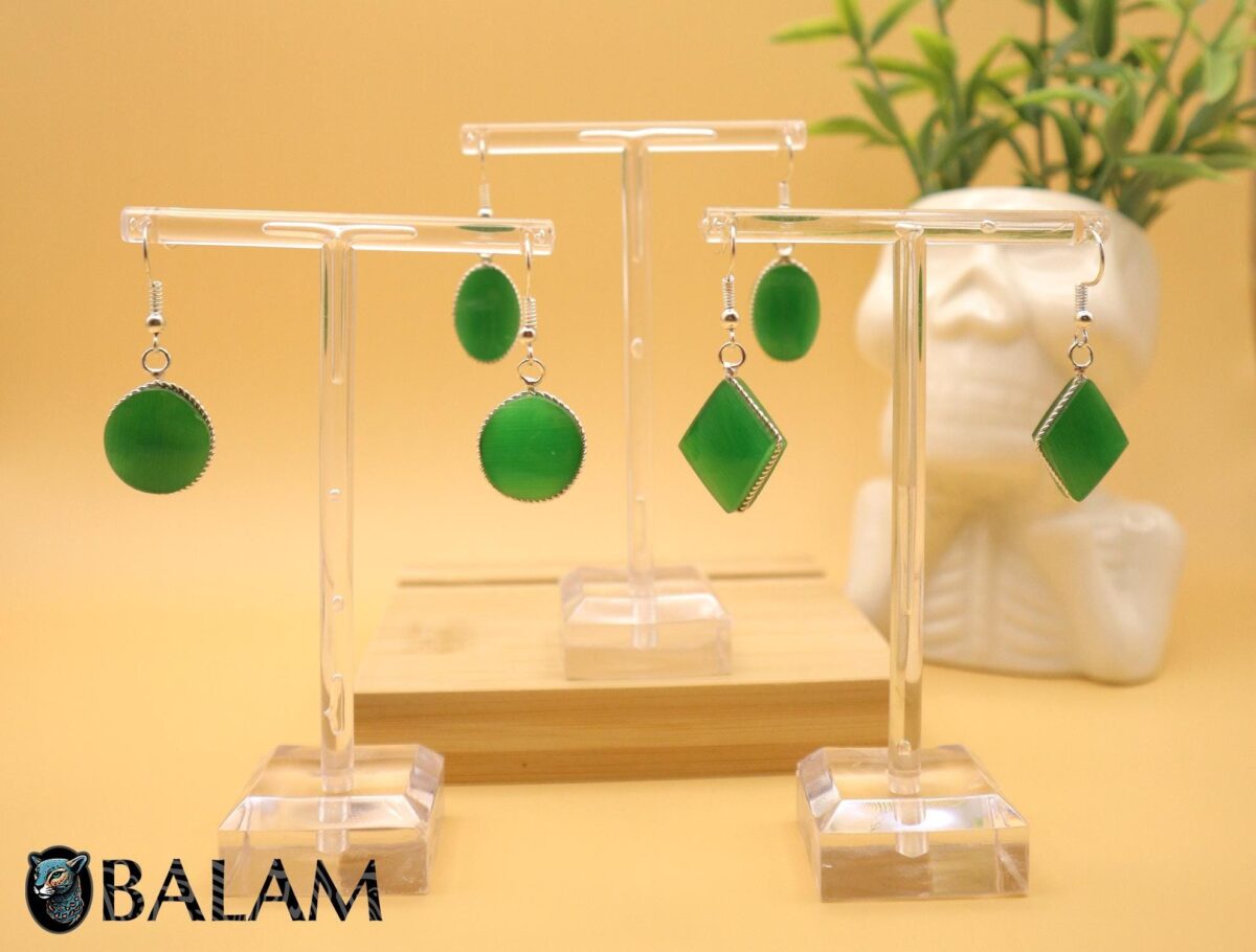 Aventurine Earrings, Gemstone earrings, silver wire .925, Silver plated hook.