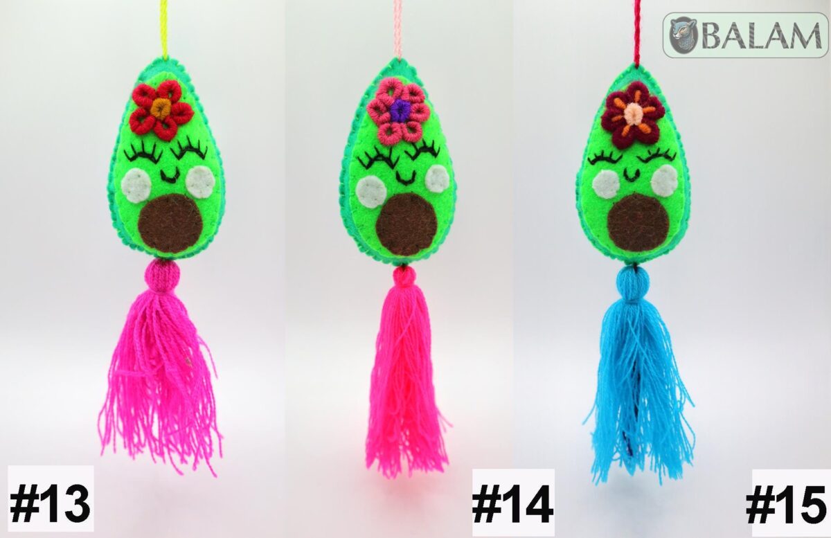 Mexican Cactus Pom Pom tassel, Avocado ornament, Cactus Ornament, Mexican Felt Pom Pom, Tassel. - Image 6